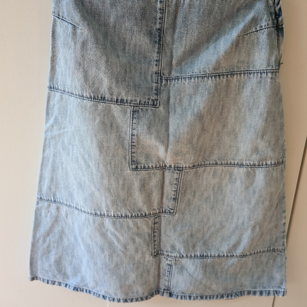 J. Crew patchwork denim skirt